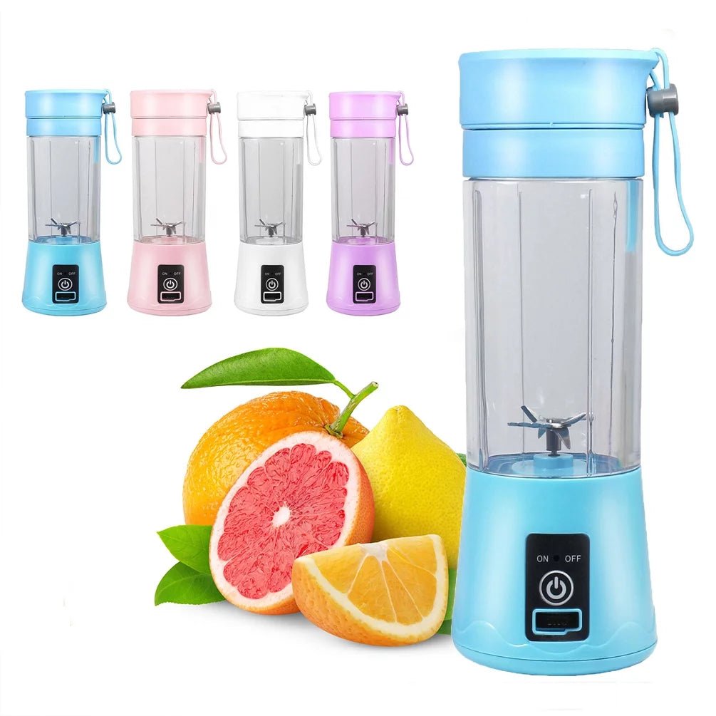 380Ml Electric Juicer Bottle, Fruit Vegetable Blender, Portable Smoothie Maker Mixer Bottle, Rechargeable Blender Bottle, Pink - NovaGadget