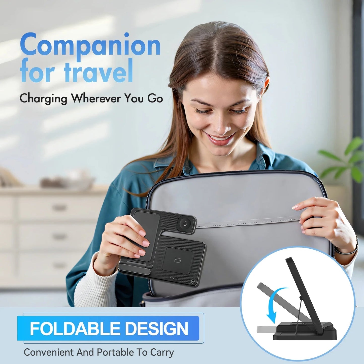 Charging Station,Wirelss Charger,Magnetic Charging Station Compatible with Iphone 17 16 15 14 13 12 11 Pro Max XS Xr,For Iwatch Series 9 8 7 6 5 4 3 2 Se,For Airpods 3 2 Pro - NovaGadget